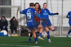***2. Bundesliga Frauen - Saison 2025/26 - FC Ingolstadt 04 Frauen - SV Meppen - Stefanie Reischmann (Nr.24 - FC Ingolstadt Frauen I) - Kropp Marleen blau Meppen - Foto: Meyer Jürgen