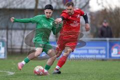 A-Klasse -  Saison 2025/26- TSV Baar/Ebenhausen - SV Manching II - Muhammed Tokmak grün Manching - Emanuel Sixt rot Ebenhausen - Foto: Meyer Jürgen