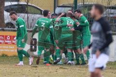 Bezirksliga - Saison 2024/25 - FC Gerolfing - FC Fatih Ingolstadt - Der 1:0 Führungstreffer durch Lukas Achhammer (Nr.9 - FC Gerolfing) - jubel  - XXXXX - Foto: Meyer Jürgen