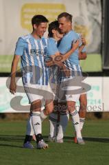 Kreisliga - Saison 2025/26- SV Kasing - FC Sandersdorf -  Der 0:1 Führungstreffer durch Thomas Kuttenberger blau Sandersdorf - jubel - Foto: Meyer Jürgen