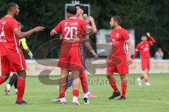 Kreisfreundschaftsspiel - Saison 2024/25 - Kreisfreundschaftsspiel - TSV Ober/Unterh.stadt - FC Fatih -  Der 0:2 Führungstreffer durch - Akif Abasikeles (Nr.20 - FC Fatih) - - Eduard Hardok (Nr.9 - FC Fatih) - jubel- Foto: Meyer Jürgen