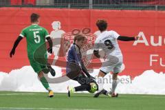AUDI - Schanzer Amateurcup - Finale -  2026  - SV Hundszell - SV Denkendorf - Stjepen Lucic TW Denkendorf - Raphael Kick grün Denkendorf - Matthias Weinzierl weiss Hundszell - Foto: Meyer Jürgen
