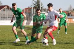 Bezirksliga - Saison 2023/24 - TSV Gaimersheim - FC Schwabing München - Nicolea Nechita (Nr.19 Gaimersheim) - Marvin Muzhaqui weiss Schwabing - Foto: Meyer Jürgen