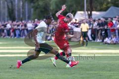 Toto-Pokal; FSV Harthof München - FC Ingolstadt 04; Linus Rosenlöcher (19, FCI) Zweikampf Kampf um den Ball Lahid Issa