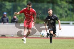 Kreisliga - Saison 2025/26- TSV Ingolstadt Nord - Türk SV Ingolstadt - Umut Yürükal rot Türkisch - Hakan Tural schwarz Ing Nord - Foto: Meyer Jürgen