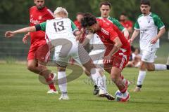 Kreisklasse - Saison 2025/26- SV Lippertshofen - Türkisch SV Ingolstadt-  - Daniel Drotleff rot Türkisch - Florian Hiss weiss Lippertshofen - Foto: Meyer Jürgen