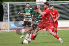 Bezirksliga - Saison 2022/2023 - FC Fatih Ingolstadt - VSST Günzelhofen - Kevin Roth grün Günzelhofen - Roin Koblianidze rot Fatih - Foto: Meyer Jürgen