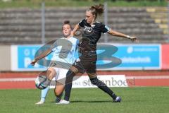 2. Fußball-Liga - Frauen - Saison 2023/2024 - FC Ingolstadt 04 - SG 99 Andernach - Leonie Wäschenbach (Nr.17 - Andernach) - Villena y Scheffler Rebecca (Nr.28 - FCI Frauen) - Foto: Meyer Jürgen