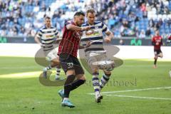 3. Liga; MSV Duisburg - FC Ingolstadt 04; Zweikampf Kampf um den Ball Pascal Testroet (37, FCI) Sebastian Mai (28 MSV)