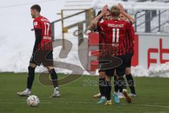 3.Liga - Saison 2022/2023 - SV 07 Elversberg - FC Ingolstadt 04 - Der 3:2 Anschlusstreffer durch Maximilian  Dittgen (Nr.10 - FCI) ) - jubel - Foto: Meyer Jürgen