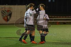 Audi Schanzer Amateur Cup 2022 -  Finale  - TSV Hohenwart - TSV Walpertskirchen -Oscar Appelmann weiss Hohenwart schiesst den 1:0 Führungstreffer - jubel  - 
Foto: Jürgen Meyer