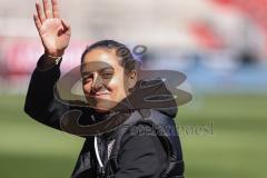 3. Liga; FC Ingolstadt 04 - Hannover 96 II; vor dem Spiel Cheftrainerin Sabrina Wittmann (FCI)