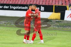 Bayernliga - U17 - Saison 2022/2023 - FC Ingolstadt 04 -  1860 München - Polat Arel rot FCI - Der 2:0 Führungstreffer  durch Polat Are rot FCI - Jubel - Foto: Meyer Jürgen