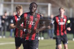 *** A-Junioren Bundesliga  - Saison 2025/26 - FC Ingolstadt 04 - SpVgg Greuther Fürth - Der 1:0 Führungstreffer durch  Oladosu Omotolani schwarz FCI- jubel -  - XXXXX - Foto: Meyer Jürgen