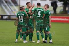 Bezirksliga - Saison 2024/25 - Freundschaftsspiel - SV Manching - TSV Gaimersheim -  Der 3:0 Führungstreffer durch - Maximilian Eberwein (Nr.4 - SV Manching) - jubel -  - XXXXX - Foto: Meyer Jürgen