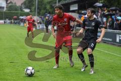 Toto Pokal; FC Sportfreunde Schwaig - FC Ingolstadt 04; Yann Sturm (7, FCI) Felix Günzel 11