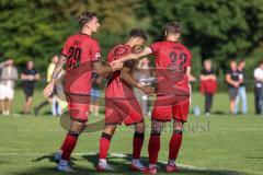 Toto-Pokal; FSV Harthof München - FC Ingolstadt 04; Tor Jubel Treffer Yann Sturm (7, FCI) Simon Lorenz (32, FCI) Julian Kügel (29, FCI)
