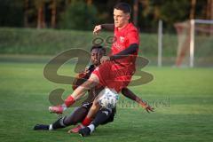 Kreisliga - Saison 2026/27- SV Zuchering - Türkisch SV Ingolstadt - Leander Friedl rot Zuchering - Boubacarr Saho schwarz Türkisch - Foto: Meyer Jürgen