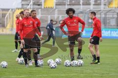 Toto Pokal - TSV 1860 München - FC Ingolstadt 04 - Maximilian Beister (11, FCI) Francisco Da Silva Caiuby (13, FCI) Justin Butler (31, FCI) Rico Preisinger (6, FCI) Warmup