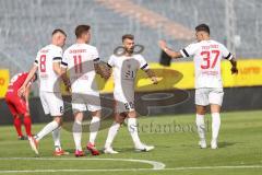 Toto-Pokal Finale; Würzburger Kickers - FC Ingolstadt 04; Tor Jubel Treffer Sebastian Grönning (11, FCI) Benjamin Kanuric (8, FCI) Pascal Testroet (37, FCI) Yannick Deichmann (20, FCI)