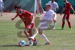 Kreisliga - Saison 2022/2023 - Türk.SV Ingolstadt - DJK Ingolstadt - Steven Spieß weiss DJK Ingolstadt - Eray Genc rot Türk.SV Ingolstadt - Foto: Meyer Jürgen