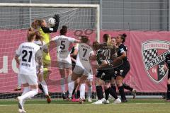 2. Fußball-Liga - Frauen - Saison 2022/2023 - FC Ingolstadt 04 -  SG 99 Andernach - Torwart Anna-Lena  Daum (Nr.22 - FCI Frauen) hält den Ball sicher - Foto: Meyer Jürgen