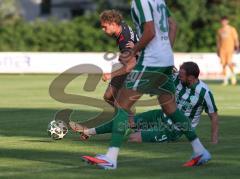 Landesliga - Freundschaftsspiel - Saison 2026/27 - SV Manching - FC Ingolstadt 04 II - Vincent Straßer (Nr.11 - FCI II) - Maximilian Eberwein (Nr.4 - SV Manching) - Foto: Meyer Jürgen