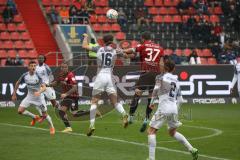 3.Liga - Saison 2022/2023 - FC Ingolstadt 04 -  - FC Freiburg II - Pascal Testroet (Nr.37 - FCI) - Max Rosenfelder (Nr.16 - SC Freiburg II) - Foto: Meyer Jürgen