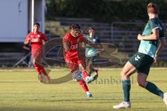 Bayernliga Nord - Saison 2023/2024 - FC Ingolstadt 04 - SSV Jahn Regensburg - Arian Llugiqi rot FCI - Trifft zum 1:0 Führungstreffer - jubel - Foto: Meyer Jürgen