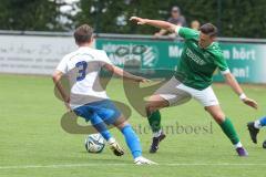 Testspiel - Bezirksliga - Saison 2025/26 - FC Gerolfing - SpVgg Joshofen Bergheim - Yannick Kneißl weiss Joshofen Bergheim - Donat Bashota grün Gerolfing - XXXXX - Foto: Meyer Jürgen