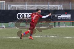 AUDI - Schanzer Amateurcup 2023 - Vorrunde - SV Walpertskirchen - SV Zuchering - Der 1:4 Treffer durch Patrick Weiher rot Zuchering - jubel - Stefan Gröppmaier Torwart Walpertskirchen - Foto: Meyer Jürgen