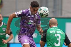 3. Liga - Saison 2026/27 - SC Preussen Münster - FC Ingolstadt 04 - Emre Gül (Nr.5 - FCI) - Tim  Dietrich (Nr.3 - Preussen Münster) - Foto: Meyer Jürgen