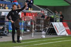 3. Liga; MSV Duisburg - FC Ingolstadt 04; Cheftrainer Rüdiger Rehm (FCI) an der Seitenlinie, Spielerbank