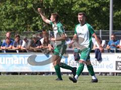 Relegation - Saison 2025/26 - SV Karlskron - FC Geisenfeld - Der 0:1 Führungstreffer durch Timo Postruschnik - jubel -  grün Geisenfeld - XXXXX - Foto: Meyer Jürgen