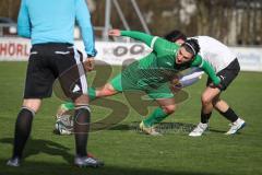 Bezirksliga - Saison 2025/26 - FC Gerolfing - SpVgg Altenerding - Anastasios Porfyriadis (Nr.27 - FC Gerolfing) - Marco Baumann weiss Altenerding - Foto: Meyer Jürgen
