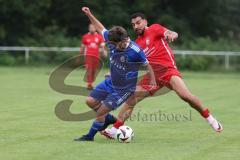Kreisfreundschaftsspiel - Saison 2024/25 - Kreisfreundschaftsspiel - TSV Ober/Unterh.stadt - FC Fatih - Akif Abasikeles (Nr.20 - FC Fatih) - Paul Kammerbauer (Nr.2 - TSV Ober/Unterh.stadt) - Foto: Meyer Jürgen