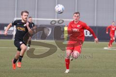 Bayernliga Nord - Saison 2023/24 - FC Ingolstadt 04 II - SpVgg Hankofen-Hailing - Riedl Fabion rot FCI - Wagner Brian schwarz Hankofen - Foto: Meyer Jürgen