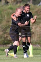 Kreisklasse - Saison 2023/2024 -SV Zuchering - SV Oberstimm - Der 0:1 Führungstreffer durch Jonas Weidinger schwarz Oberstimm - jubel - Foto: Meyer Jürgen