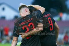 Bayernliga Süd - Saison 2021/2022 - FC Ingolstadt 04 II - SV Donaustauf - Görtler Patrick (#9 FCI) trifft zum 2:2 Ausgleichstreffer - jubel - Foto: Jürgen Meyer