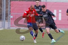 Bayernliga Süd - Saison 2021/2022 - FC Ingolstadt 04 II -  SpVgg Unterhaching - Arian Llugiqi #9 FCI rechts - Foto: Meyer Jürgen