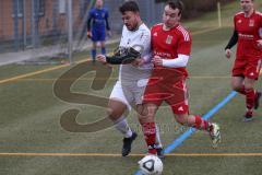 2024_2_4 - Bezirksliga - Saison 2023/24 - Freundschaftsspiel - TSV Gaimersheim - DJK Limes - Denis Janjic weiss Gaimersheim - Jonas Spiegl rot Limes - Foto: Meyer Jürgen