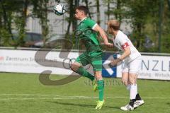 Bezirksliga - Saison 2024/25 - FC Gerolfing - SV Waldeck-München - Leo Zänger (Nr.11 - FC Gerolfing) - Lukas Obergrußberger weiss Waldeck - Foto: Meyer Jürgen