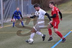 2024_2_4 - Bezirksliga - Saison 2023/24 - Freundschaftsspiel - TSV Gaimersheim - DJK Limes - Denis Janjic weiss Gaimersheim - Dominik Frei rot Limes - Foto: Meyer Jürgen