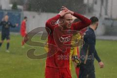 Bayernliga Süd - Saison 2021/2022 - FC Ingolstadt 04 II - TSV 1860 München II - Meikis Fabio (#19 FCI) vergibst eine Torchance - Enttäuscht - Szekely György Torwart München  - Foto: Meyer Jürgen