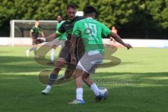 Bezirksliga - Saison 2025/26 - FC Fatih Ingolstadt - FC Gerolfing - Flaur Bashota (Nr.23 - FC Gerolfing) - Eray Genc (Nr.10 - FC Fatih Ingolstadt) - Foto: Meyer Jürgen