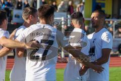 Kreisliga - Saison 2022/2023 - TSV Gaimersheim - FC Hitzhofen/Oberzell - Der 1:0 Führungstreffer durch Benjamin Anikin weiss Gaimersheim - jubel  - Manuel Bittlmayer weiss Gaimersheim - Glerdis Ahmeti weiss Gaimersheim - Foto: Meyer Jürgen