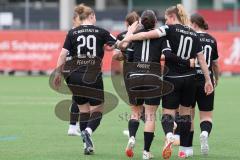 2. Bundesliga Frauen - Saison 2023/24 - FC Ingolstadt 04 Frauen - HSV Fr.1 - Der 1:0 Führungstreffer durch -  Paula Vidovic (Nr.11 - FCI)  - jubel - Nina Penzkofer (Nr.29 - FCI) - Foto: Meyer Jürgen