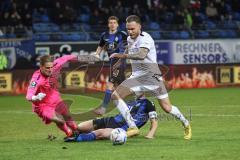 3. Liga; SV Waldhof Mannheim - FC Ingolstadt 04; Patrick Schmidt (9, FCI) Seegert Marcel (5 WM) Torwart Bartels Jan-Christoph (23 WM) Torchance vergeben