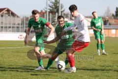 Bezirksliga - Saison 2023/24 - TSV Gaimersheim - FC Schwabing München - Nicolea Nechita (Nr.19 Gaimersheim) - Marvin Muzhaqui weiss Schwabing - Foto: Meyer Jürgen