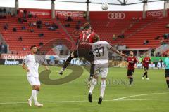 3.Liga - Saison 2022/2023 - FC Ingolstadt 04 -  - SV Waldhof-Mannheim - Calvin Brackelmann (Nr.17 - FCI) - Marco Höger (Nr.37 - SV Waldhof Mannheim) - Foto: Meyer Jürgen